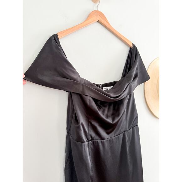 Reformation | Lanelle Silk Dress in Black | Sz 12 - Picture 3 of 10